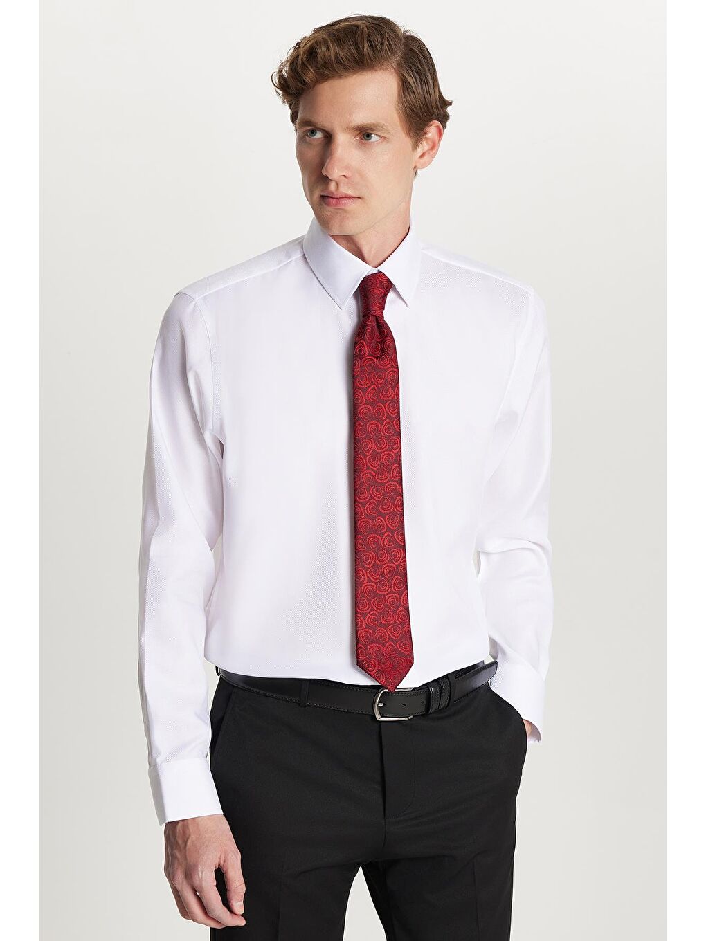 Regular Fit Beyaz Non-Iron %100 Pamuk Doğa Dostu Ekoteks Belgeli Ütü Gerektirmez Gömlek