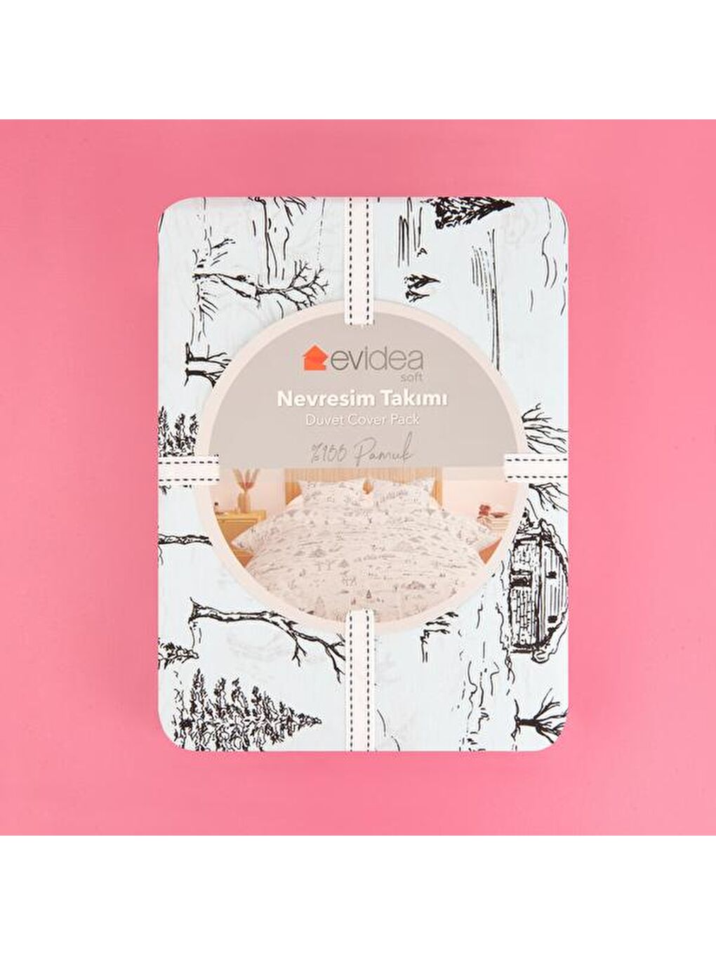 Siyah Soft Pacha Çift Kişilik Nevresim Takımı - Mavi / Antrasit-2