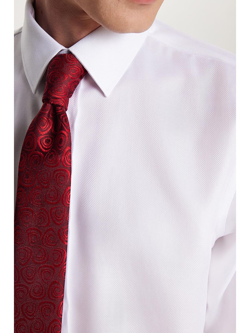 Regular Fit Beyaz Non-Iron %100 Pamuk Doğa Dostu Ekoteks Belgeli Ütü Gerektirmez Gömlek-2