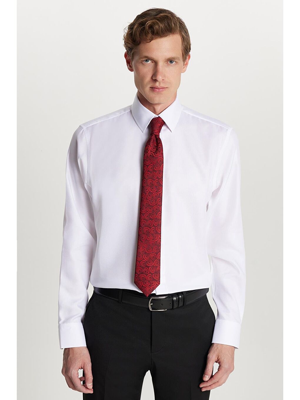 Regular Fit Beyaz Non-Iron %100 Pamuk Doğa Dostu Ekoteks Belgeli Ütü Gerektirmez Gömlek-3