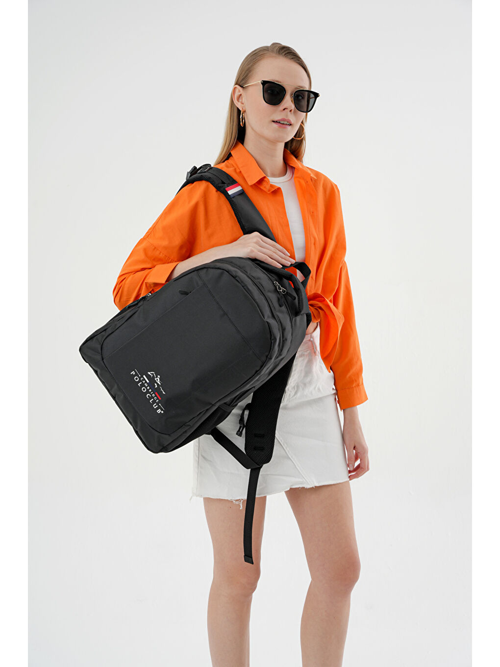 Siyah Unisex Çok Gözlü Sırt Çantası Plcan2172-3