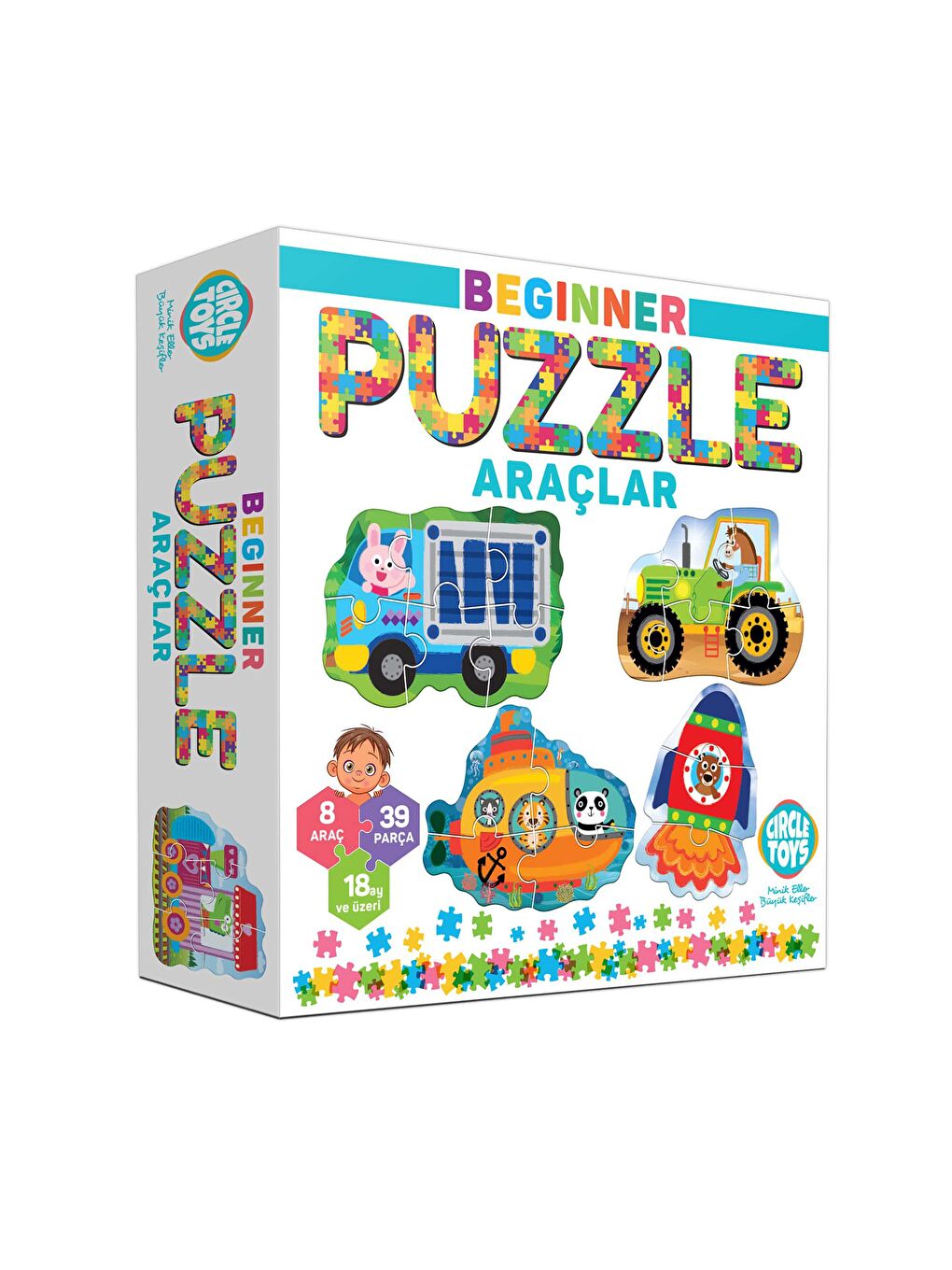 Circle Toys Karışık Beginner Puzzle Araçlar - 1