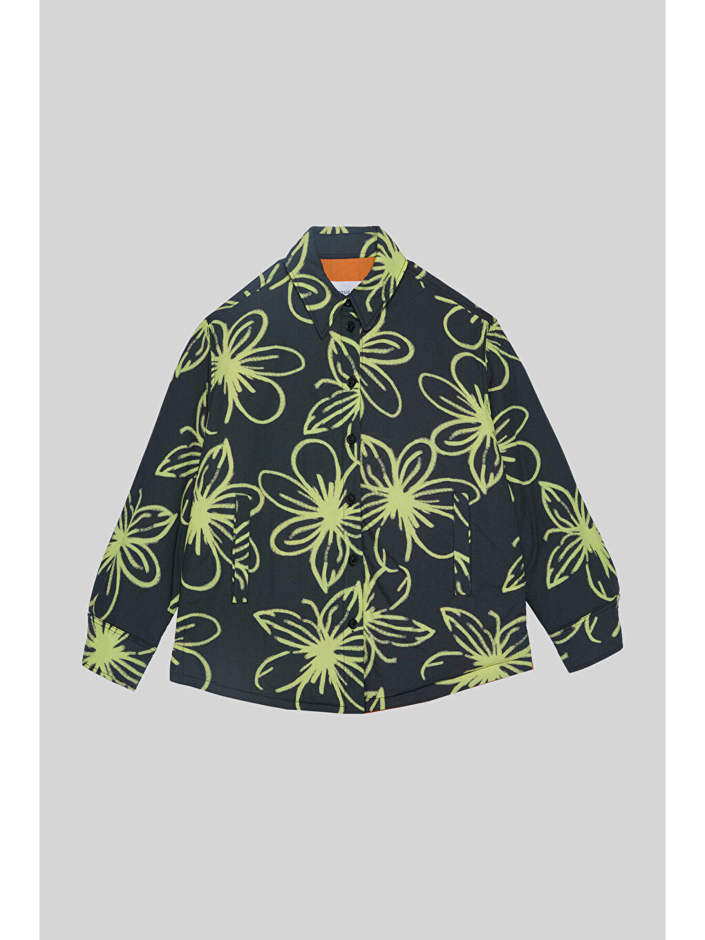 Antrasit Desenli Kapitone Ceket-4