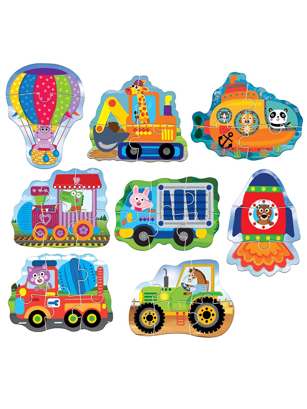 Circle Toys Karışık Beginner Puzzle Araçlar - 4