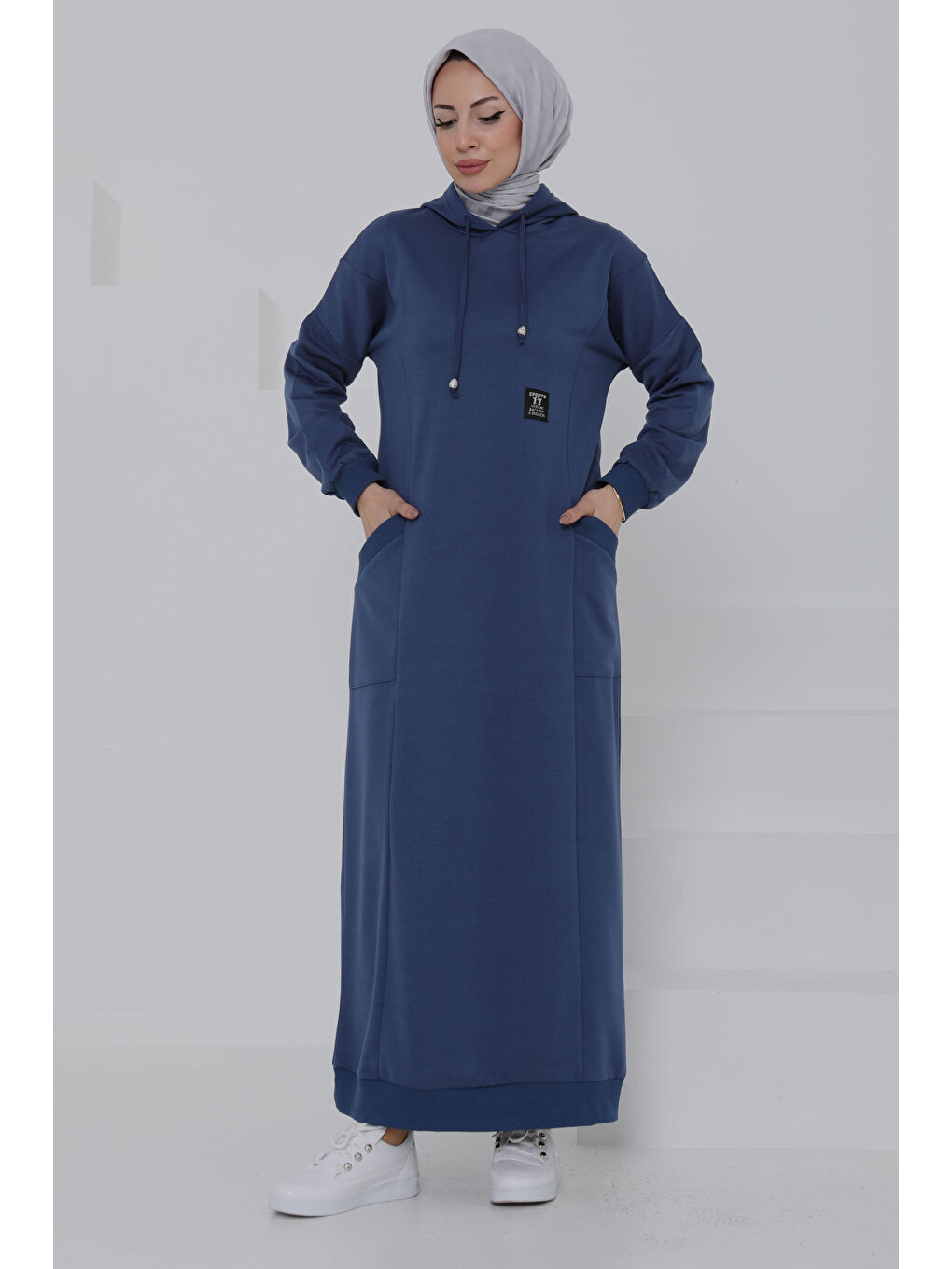 İndigo Cepli Armalı Elbise Indigo - 27048