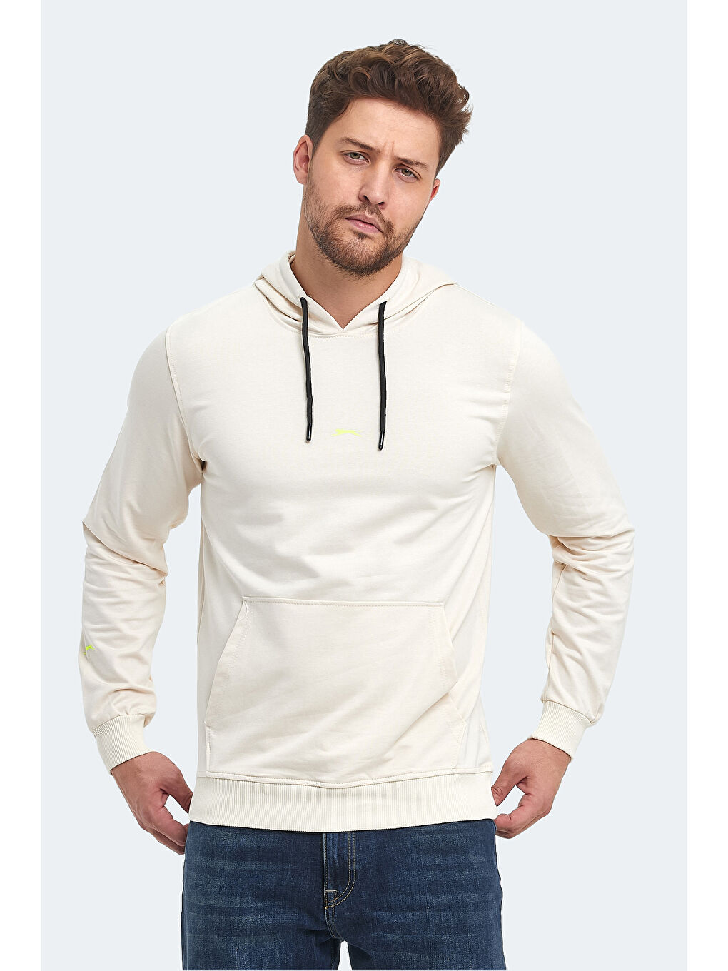 SLAZENGER OSLO IN Erkek Sweatshirt Bej - 4