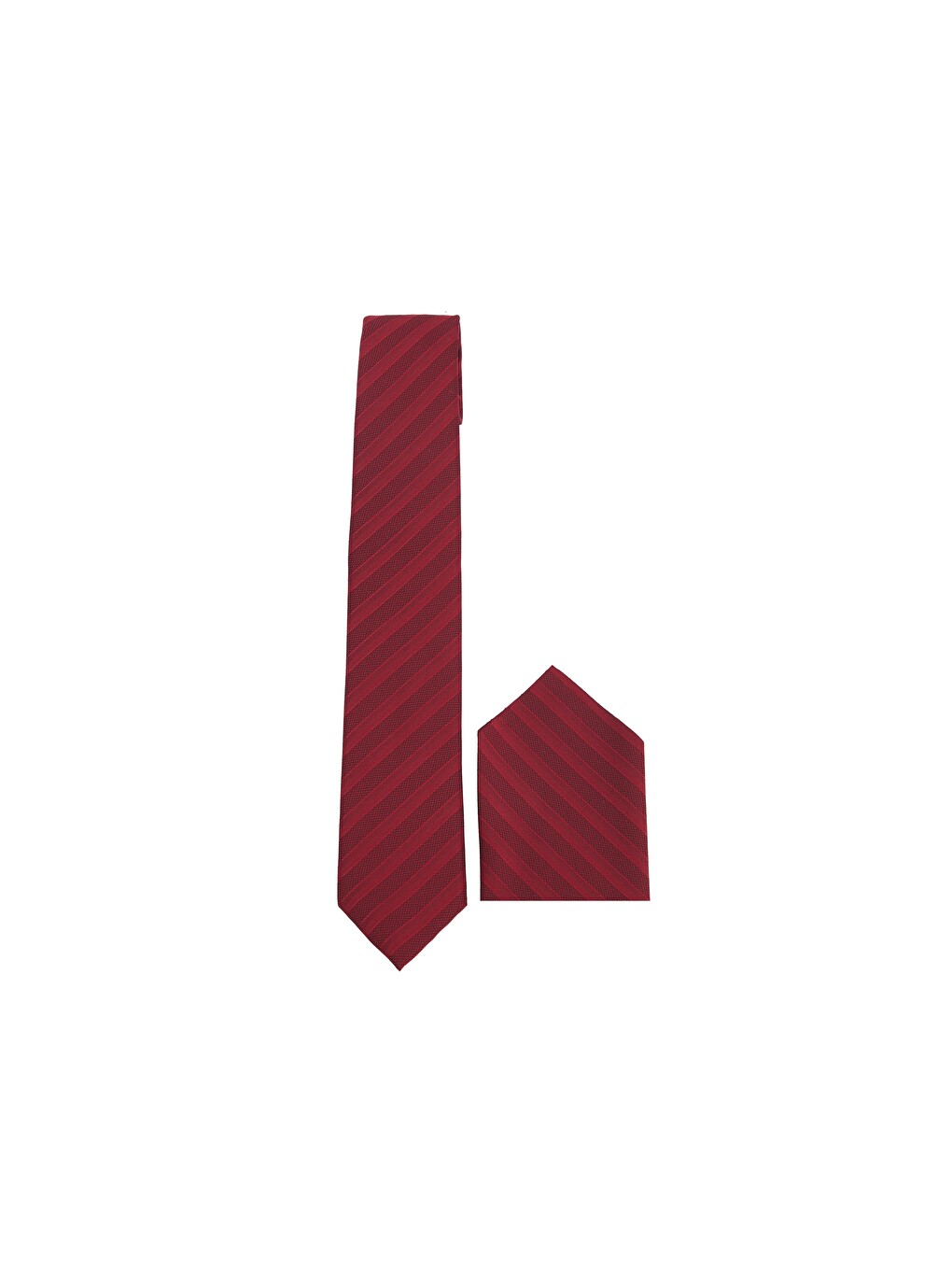 Bordo Desenli Klasik Cep Mendilli Erkek Kravat-3