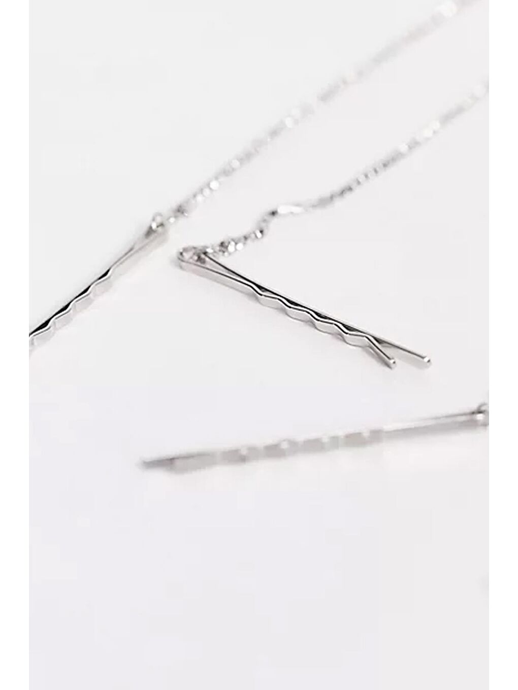 Gri Rhinestone Sırataş Rasta Saç Zinciri-1