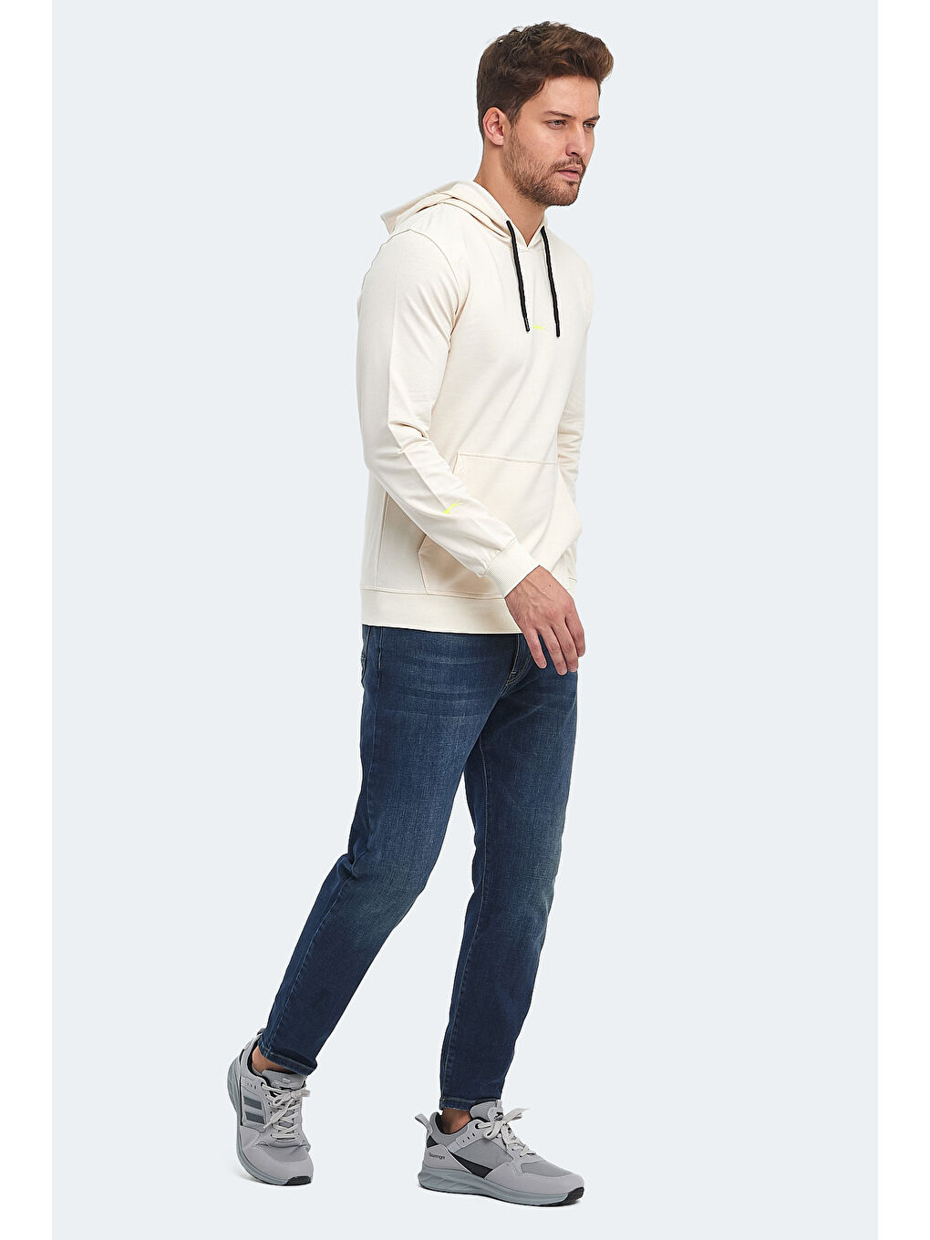 SLAZENGER OSLO IN Erkek Sweatshirt Bej - 6