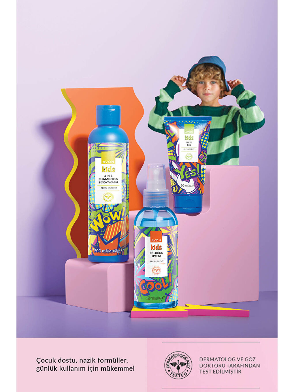 AVON Renksiz Kids Yes Fresh Kokulu Saç Jölesi 50 Ml. - 2