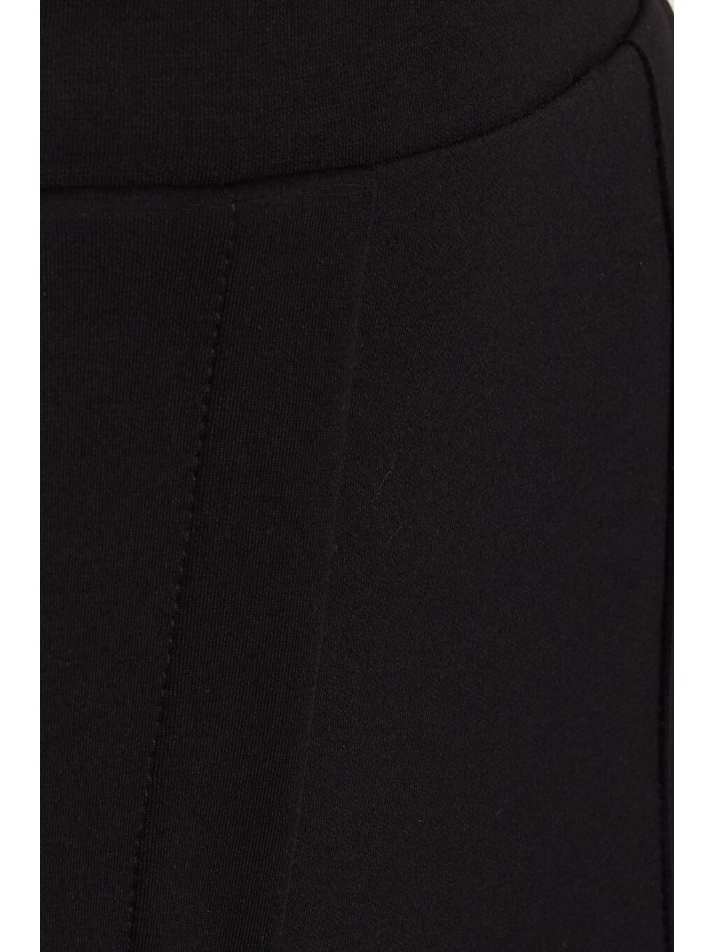 Kadın Relax Fit Rahat Kesim Modal Kumaş Yüksel Bel Geniş Paça Siyah Pantolon-5