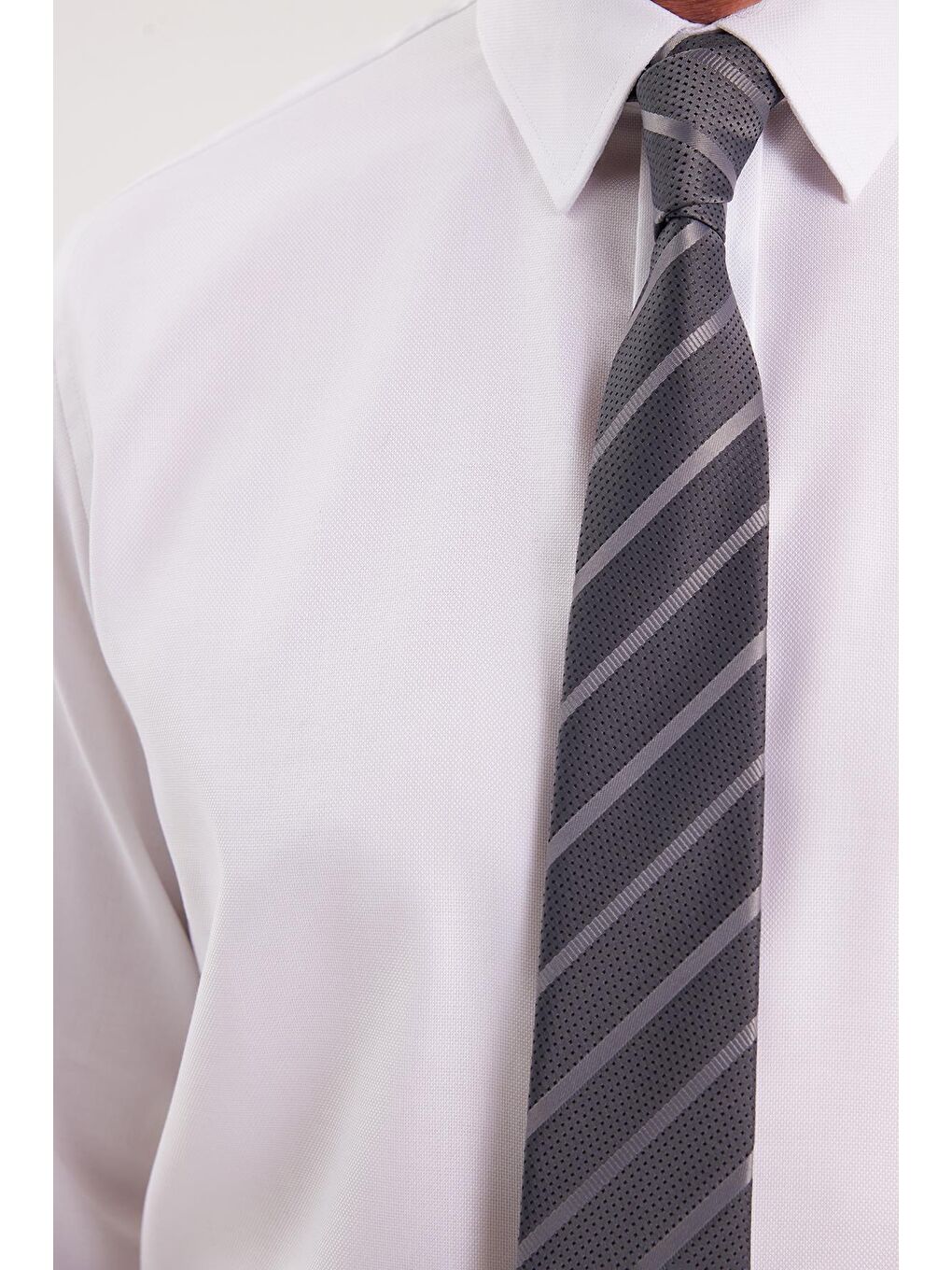 Regular Fit Beyaz Non-Iron %100 Pamuk Doğa Dostu Ekoteks Belgeli Ütü Gerektirmez Gömlek-2