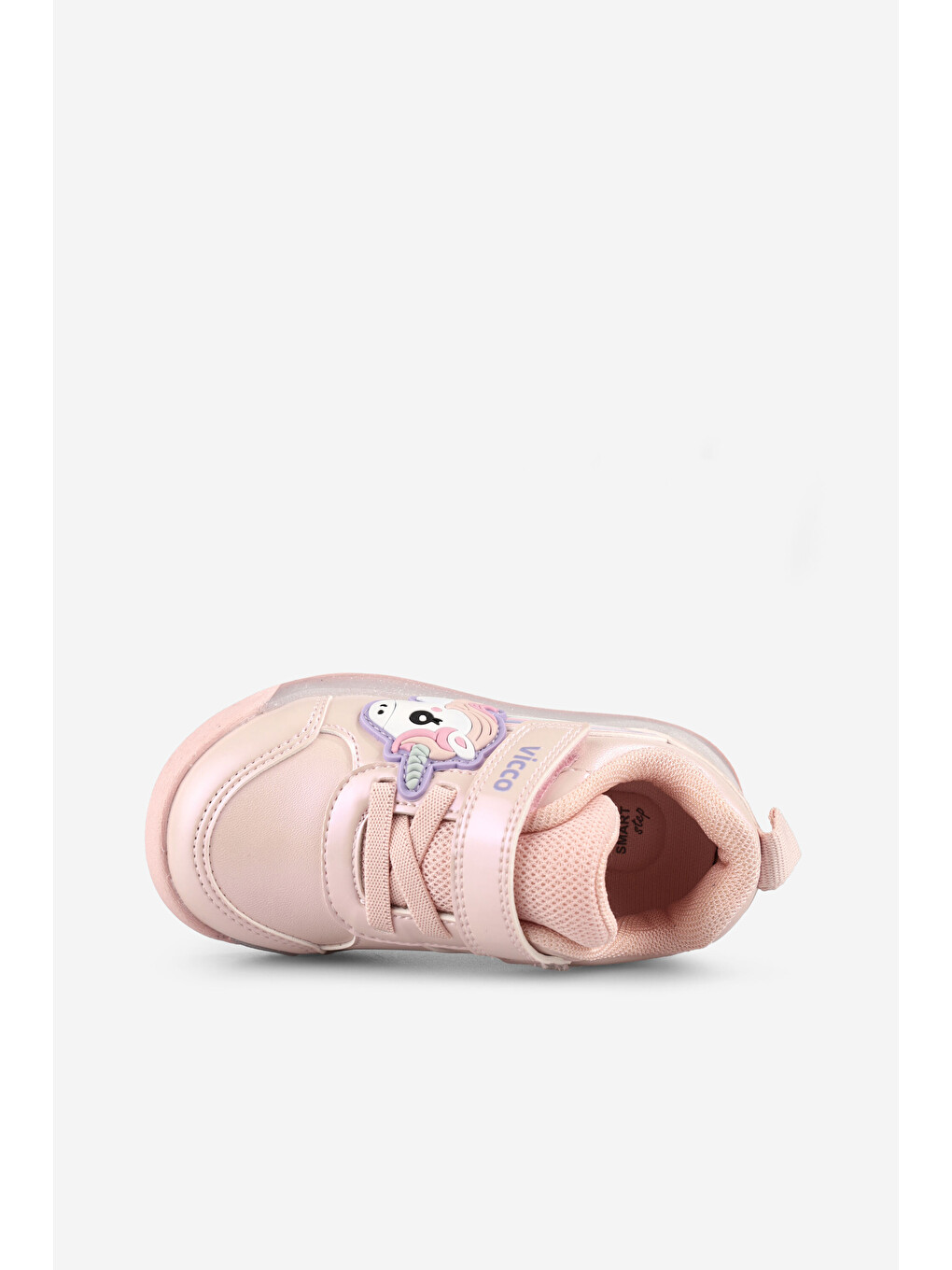 Pembe Nika Baskılı Kız Okul Öncesi Pudra Sneaker-1