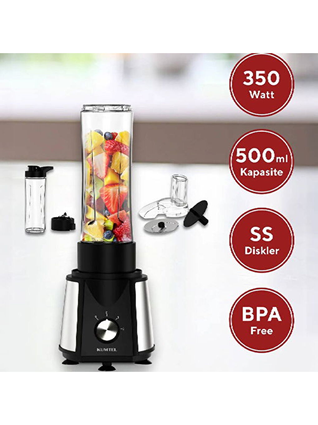 3in1 HFP-02 Mutfak Robotu - Siyah - 350 Watt-1