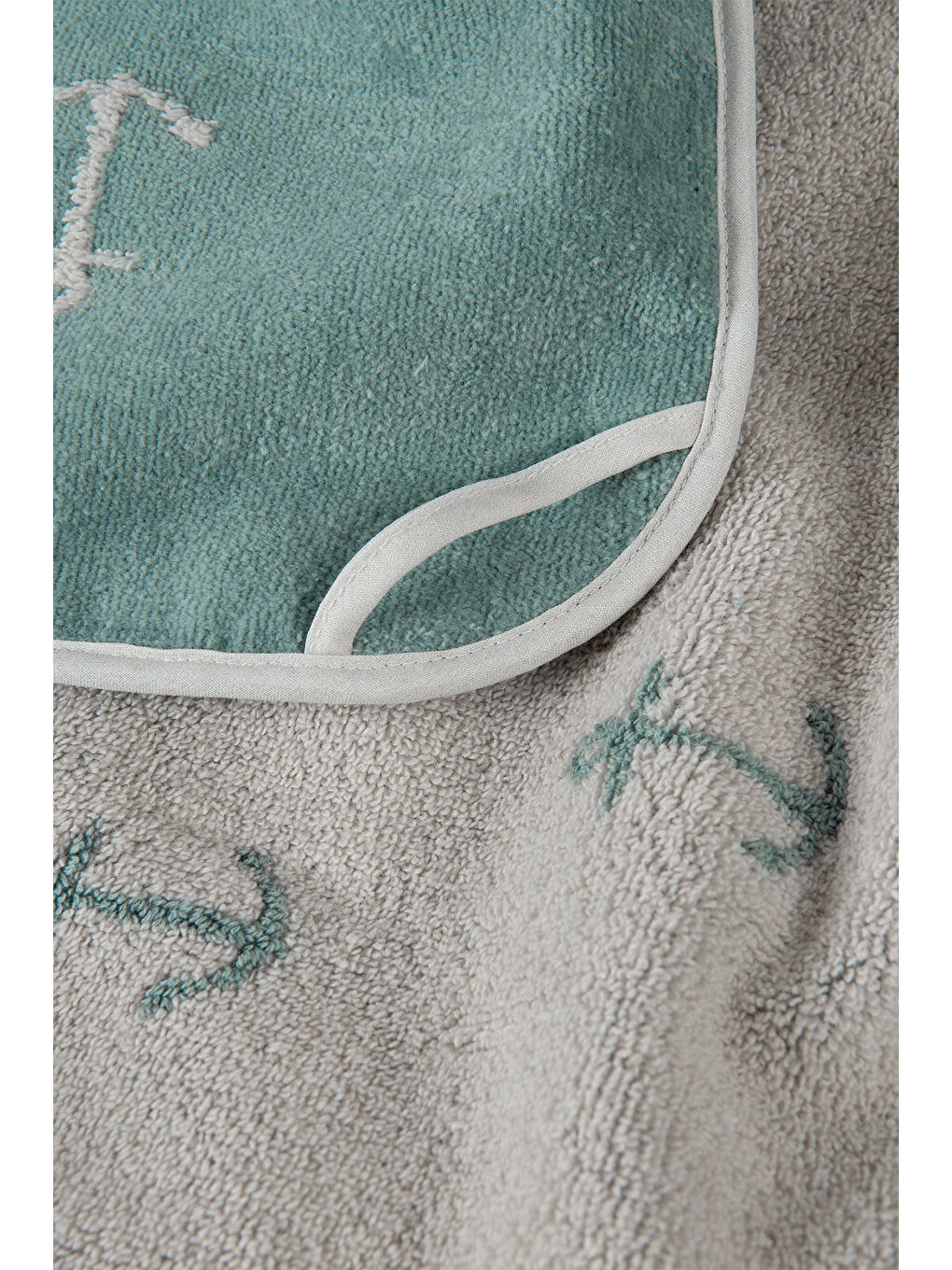 Yeşil Balina Jakarlı Havlu Seti - 80x80cm+70x140cm-3