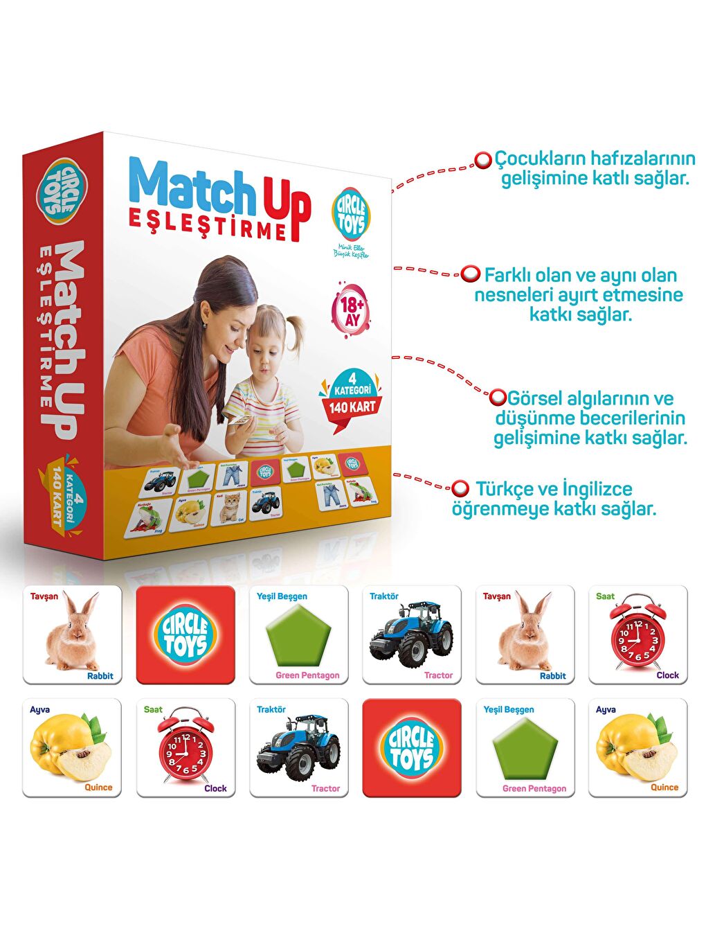 Circle Toys Karışık Match Up - 3