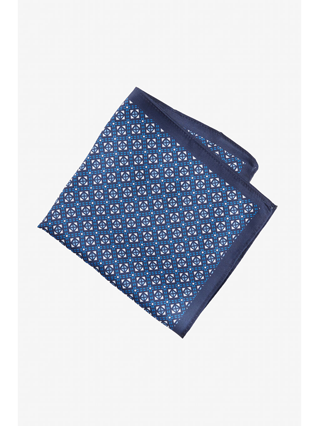 Erkek Lacivert-Gri Desenli Mendil