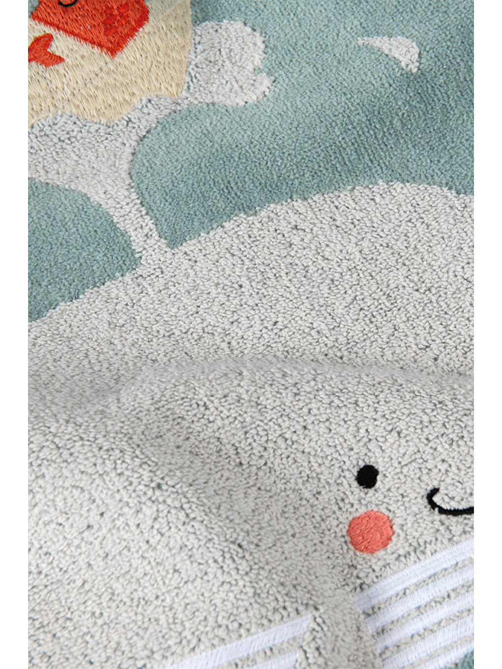 Yeşil Balina Jakarlı Havlu Seti - 80x80cm+70x140cm-5