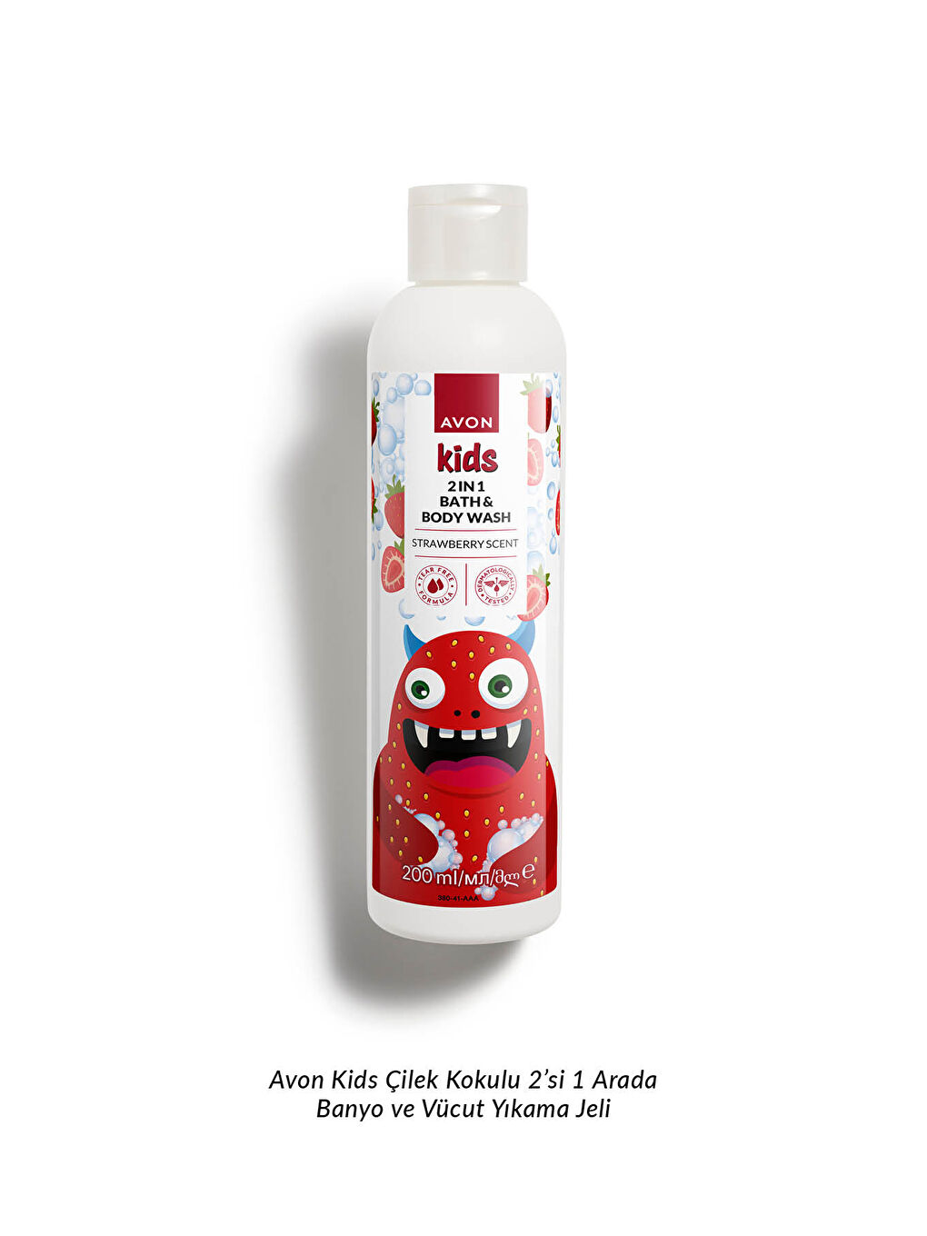 AVON Renksiz Kids 2 si 1 Arada Çocuklar İçin Çilek Kokulu Banyo ve Vücut Yıkama 200 Ml. - 1