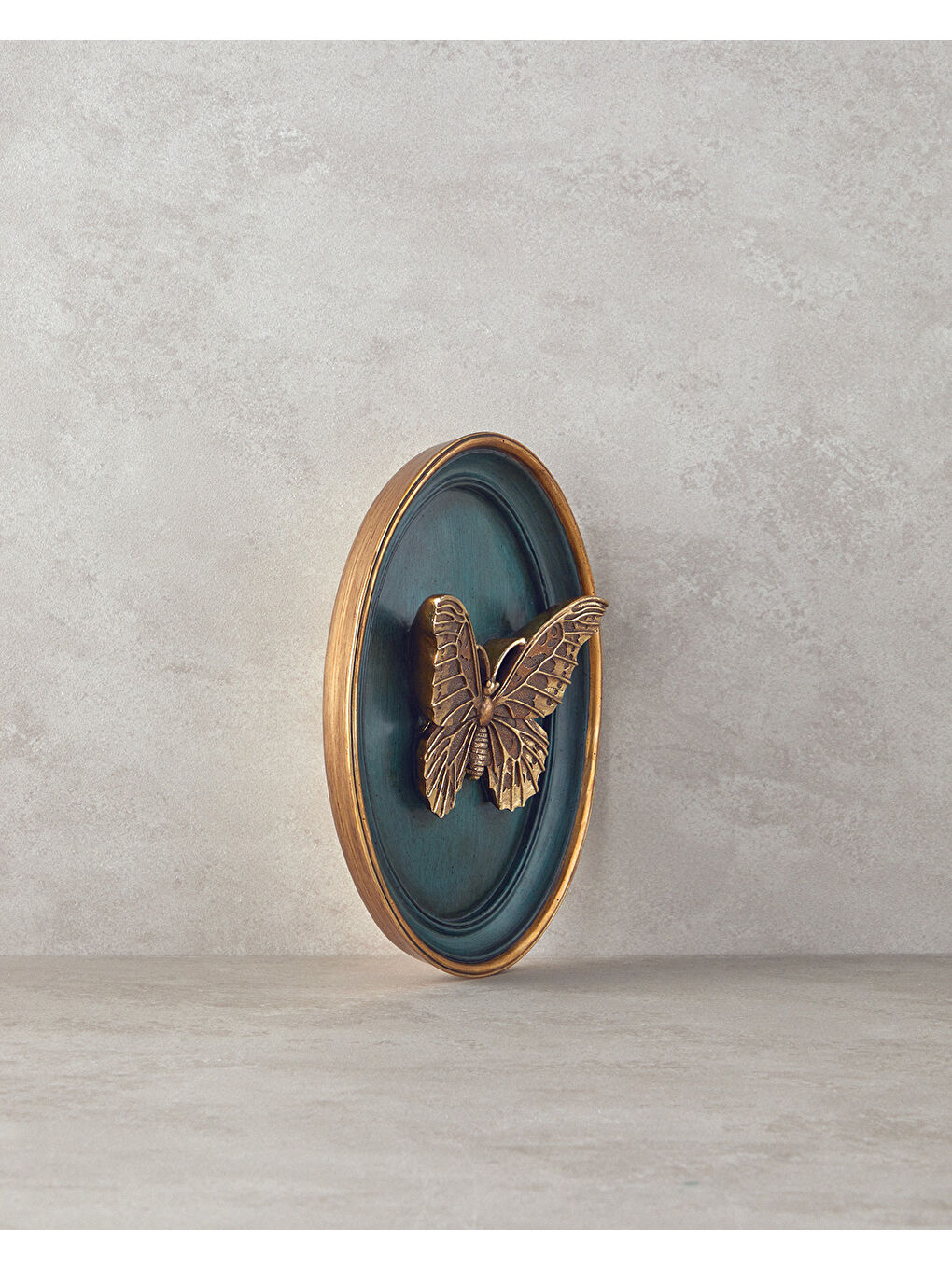 Yeşil Butterfly Polyresin Duvar Aksesuarı Lacivert-1