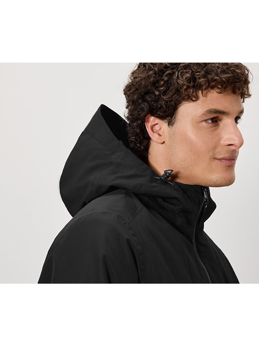 Erkek Kayak Ceketi, Spor, Siyah-2