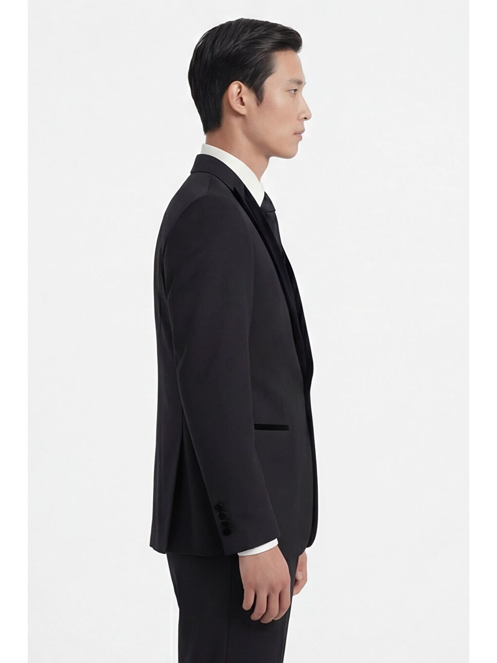 Siyah Wedding Vest Suit-2