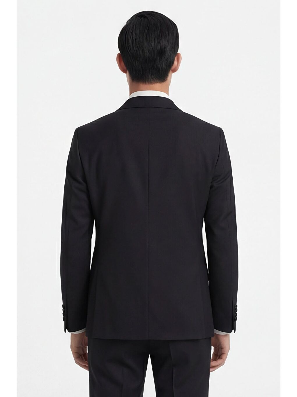 Siyah Wedding Vest Suit-3