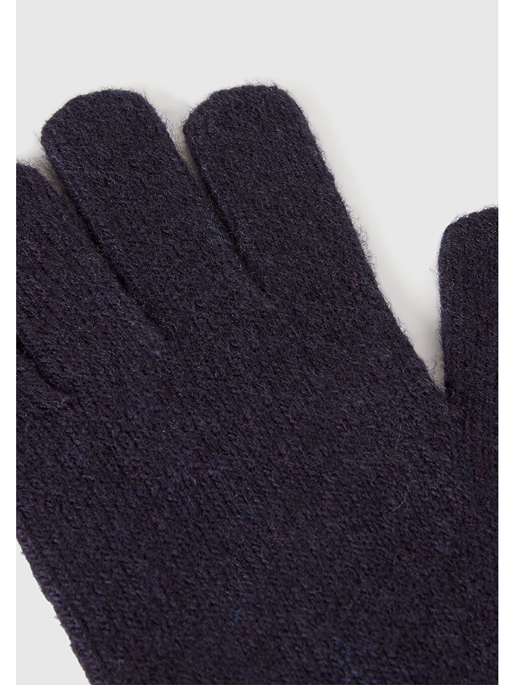 Kız Çocuk Lacivert Yün ve Viskoz Karışımlı Logo Nakışlı Eldiven-1