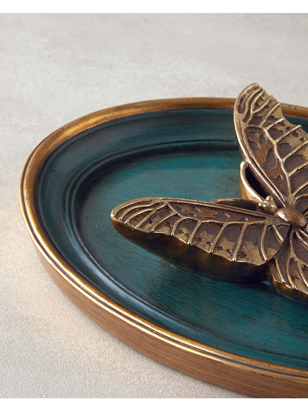 Yeşil Butterfly Polyresin Duvar Aksesuarı Lacivert-2