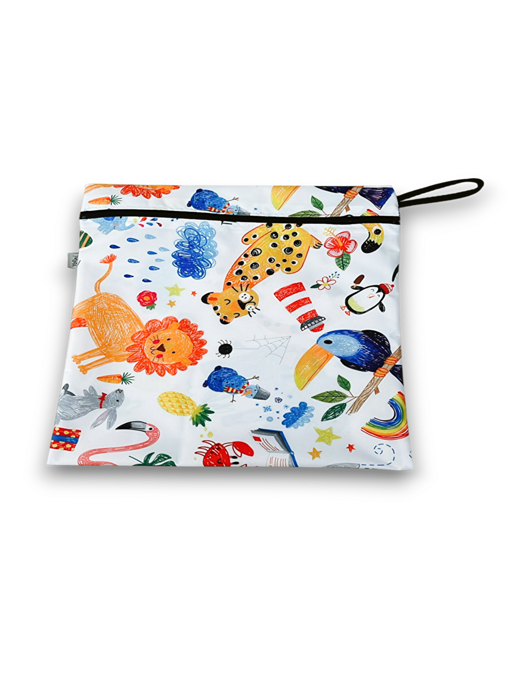 Gri 2 Adet, 35x30 cm, Jungle Desen Sıvı Geçirmeyen Çok Amaçlı Çanta, Makinede Yıkanabilir