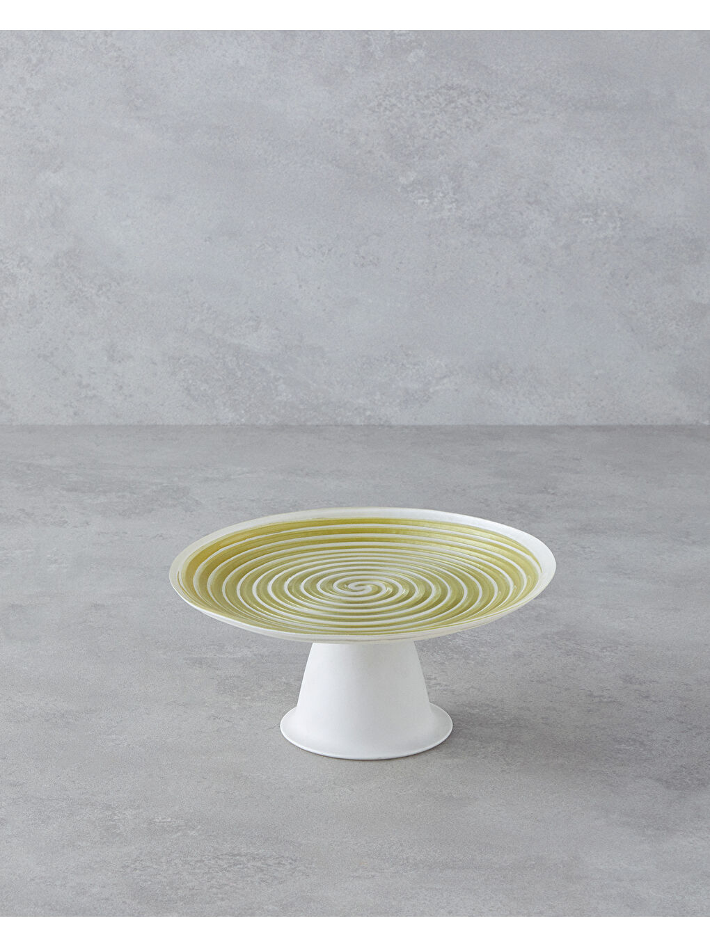 Swirly Cam Kek Standı 21 cm Yeşil