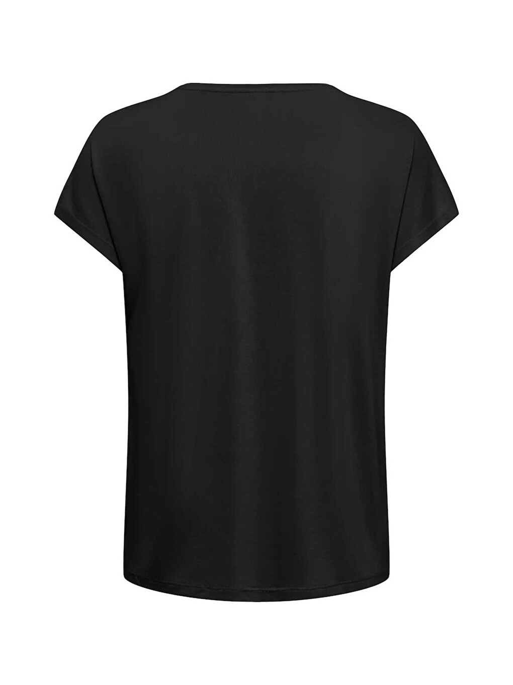 Siyah Onlhannah Regular Fit Bisiklet Yaka Basic T Shirt 15371576-2
