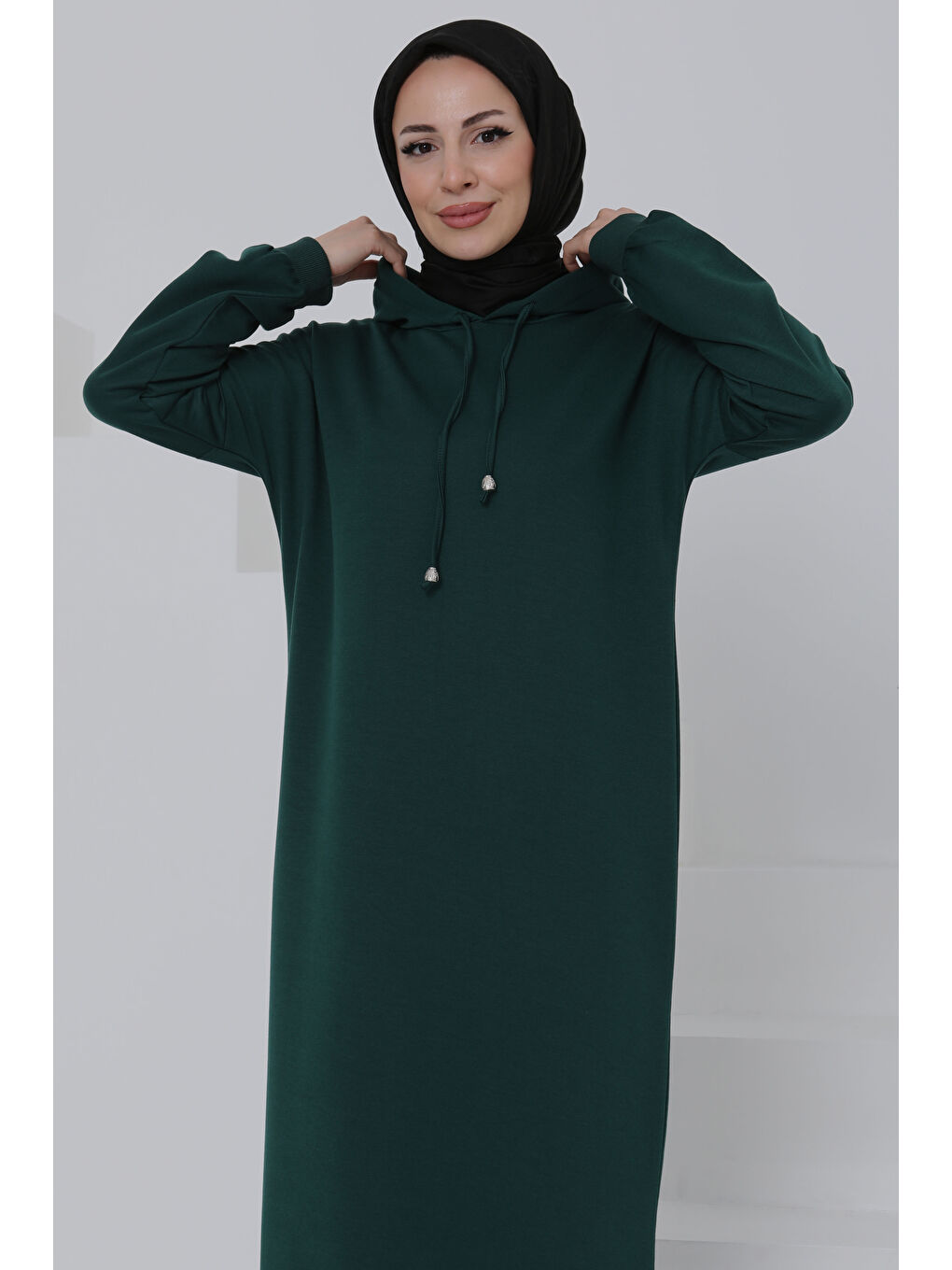 Yeşil Armalı Elbise Zümrüt - 27049-3