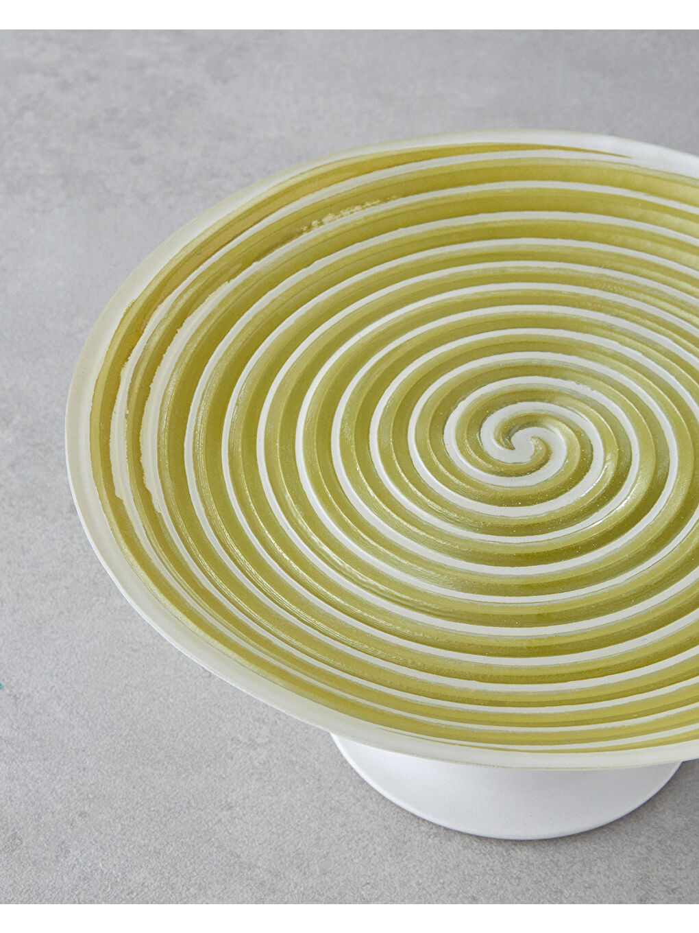 Swirly Cam Kek Standı 21 cm Yeşil-2