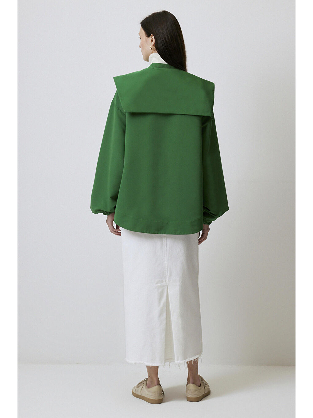 Yeşil Yaka Detaylı Bomber Ceket-4