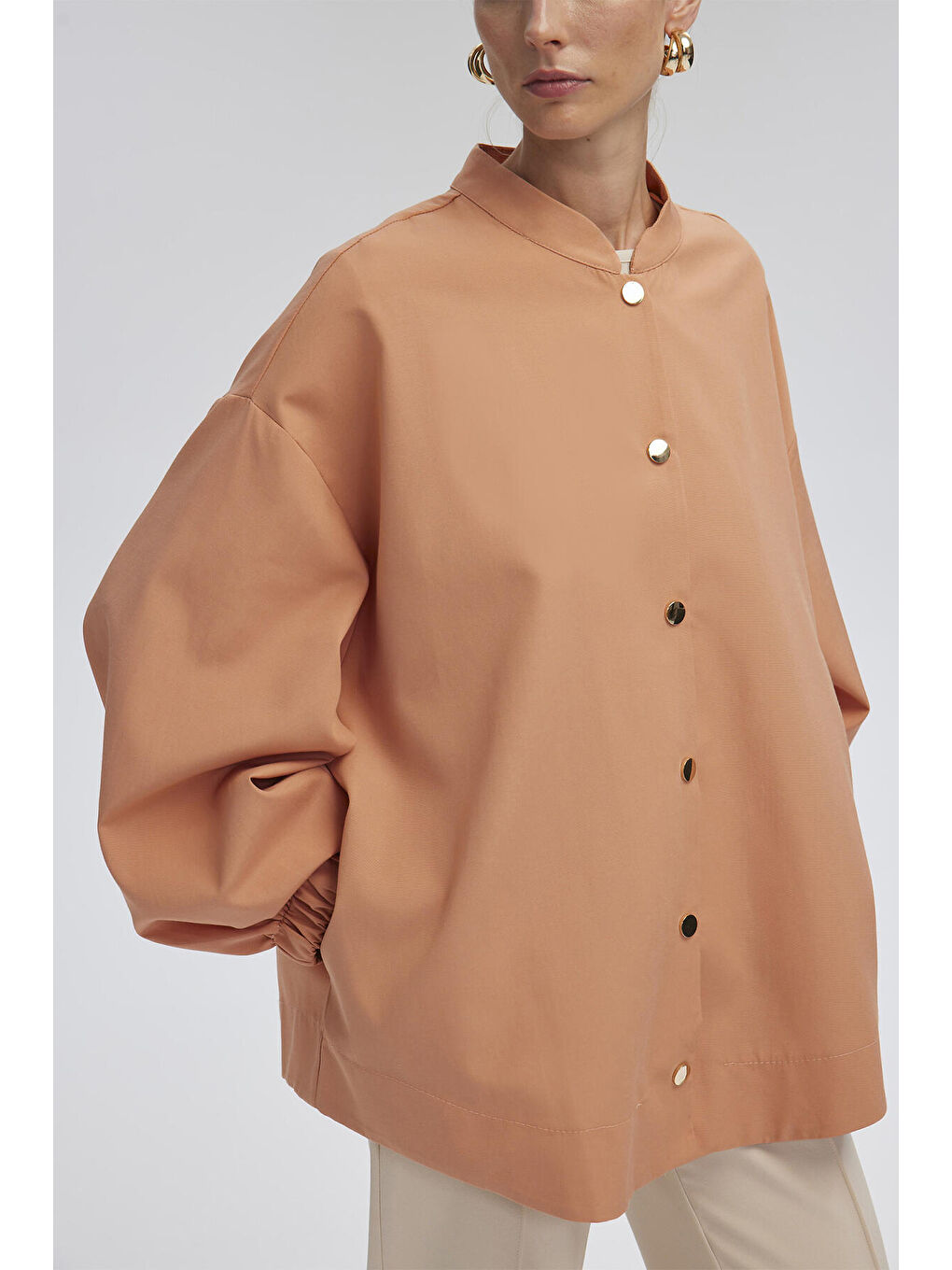 Pembe Bomber Ceket-4