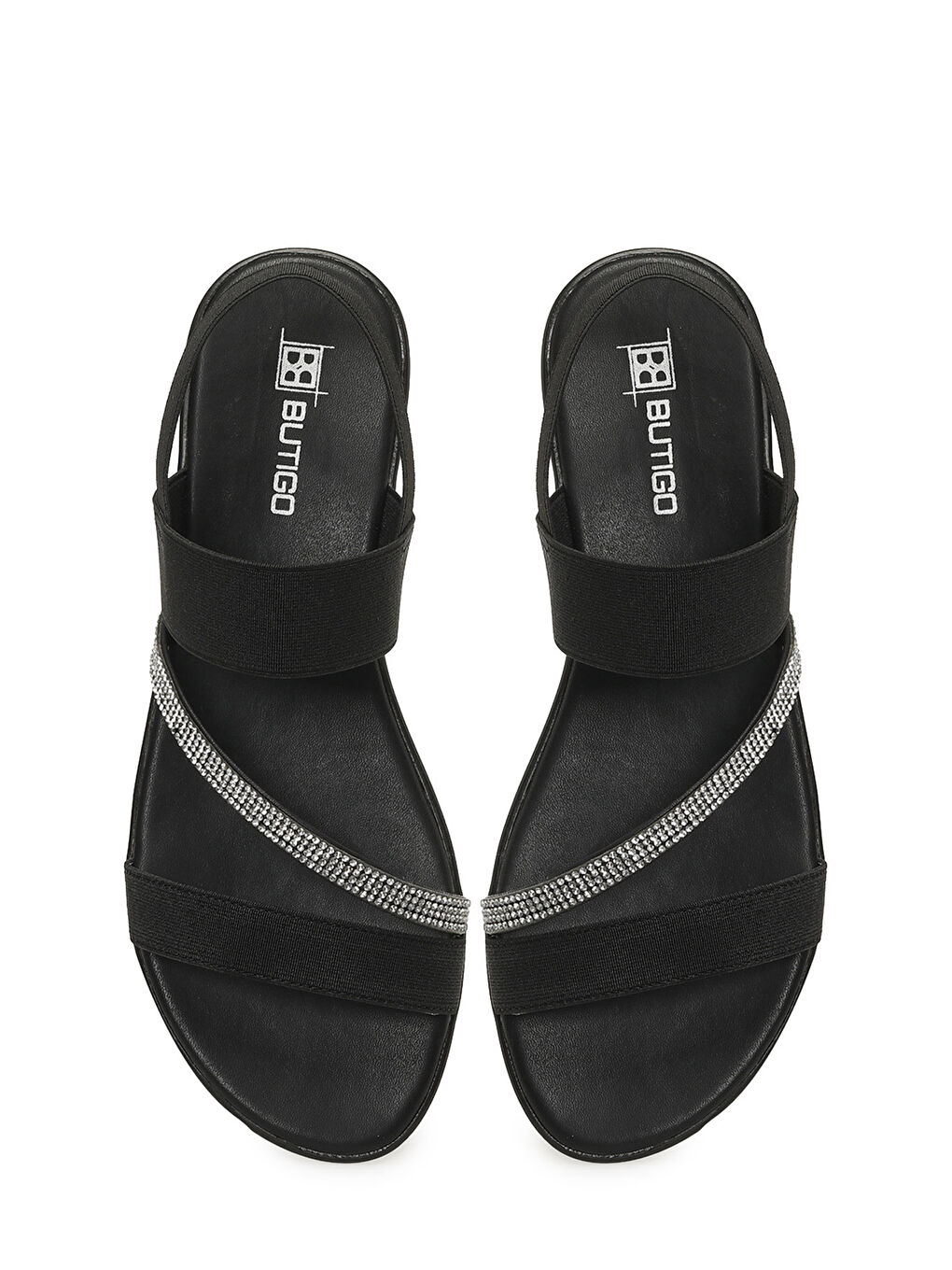 26S-208 6FX Siyah Kadın Düz Sandalet-3