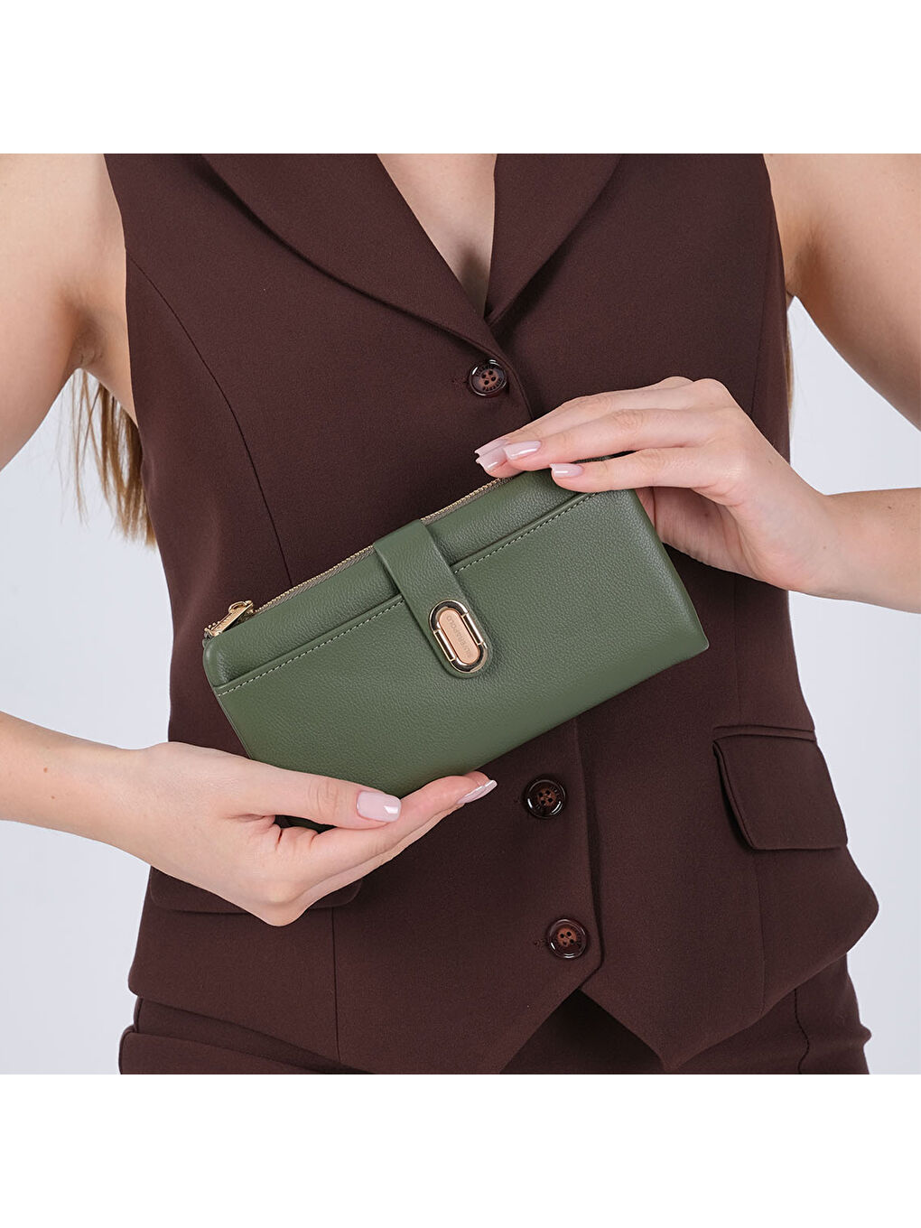 Kadın SP1198-M205 SILVER POLO Cüzdan & Kartlık Yeşil-1