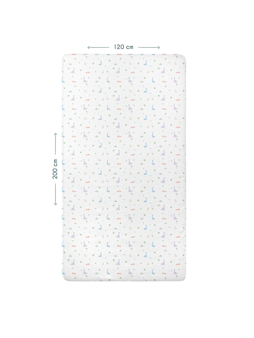 Beyaz Dino Saten Fitted Çarşaf - 120x200x30cm-1