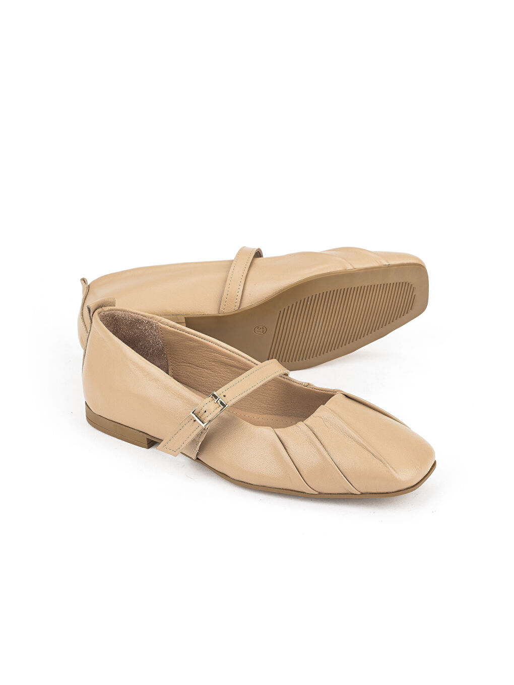 Bej Kadın Hakiki Deri Babet 1531054Z3436 Ten-3