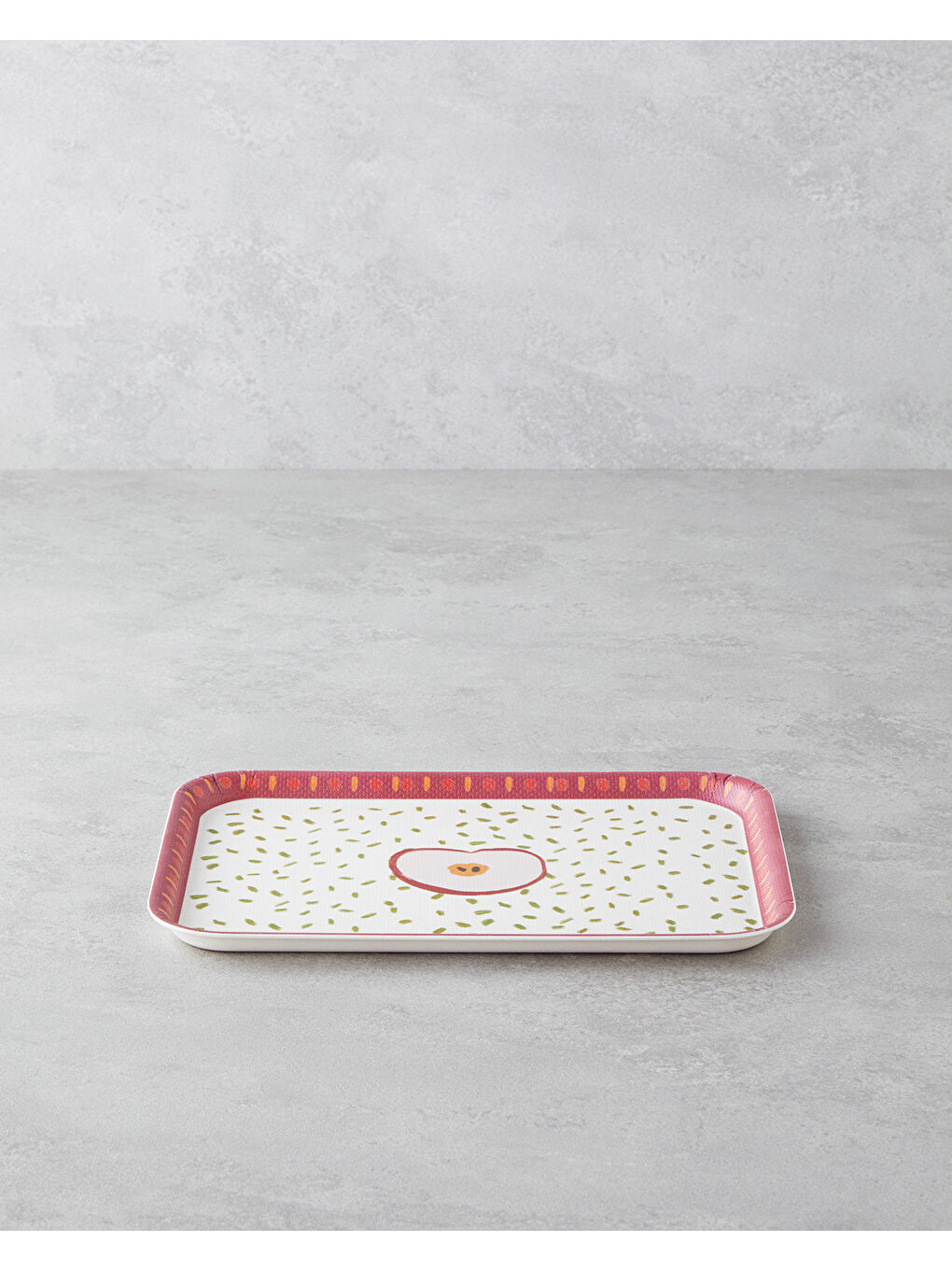 Malic Melamin Kaydırmaz Tepsi 20x28,5 cm Kırmızı-1