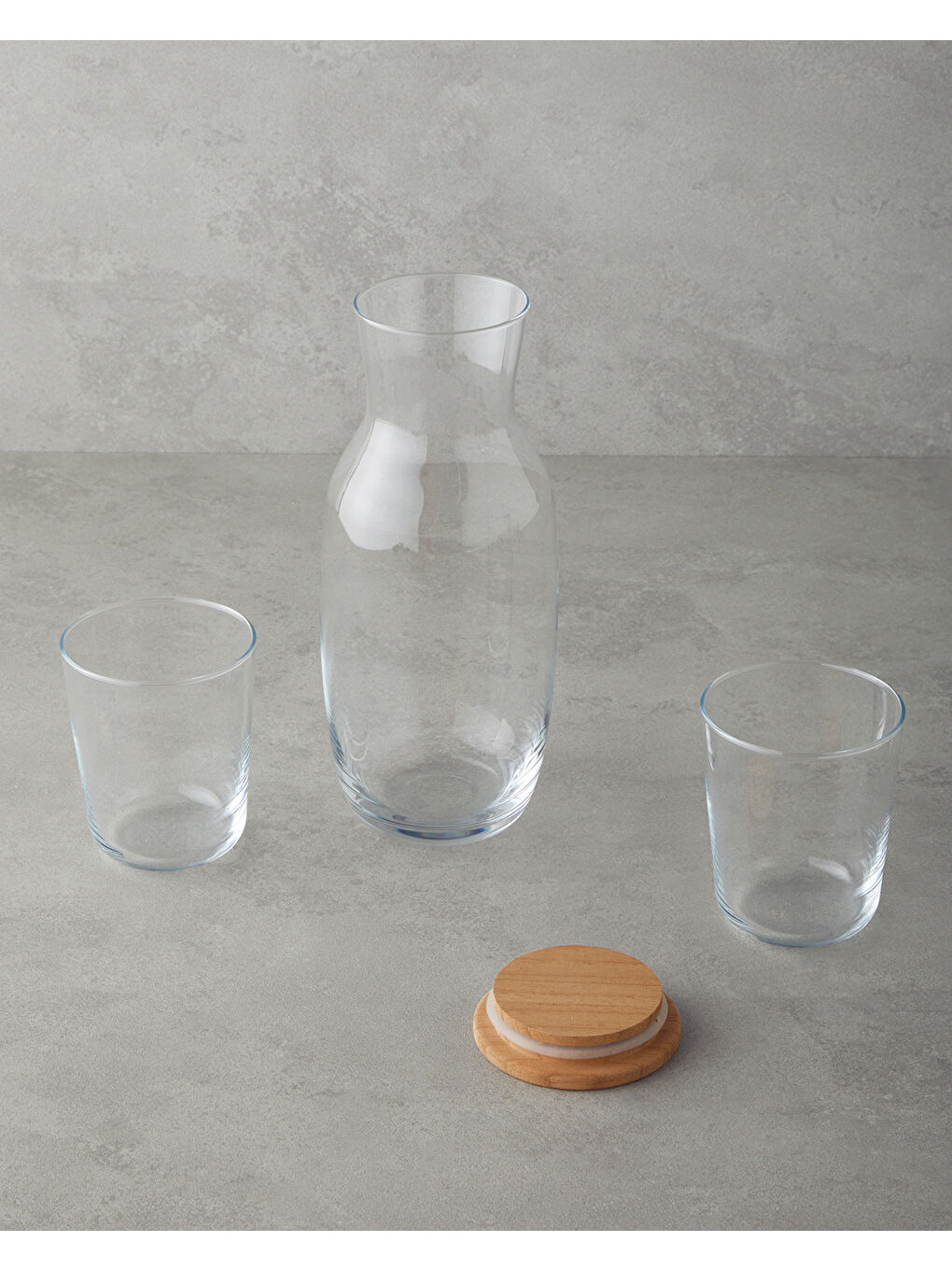 Renksiz Luminous Cam 3 Parça Su Takımı 1000 ml + 315 ml Şeffaf-1