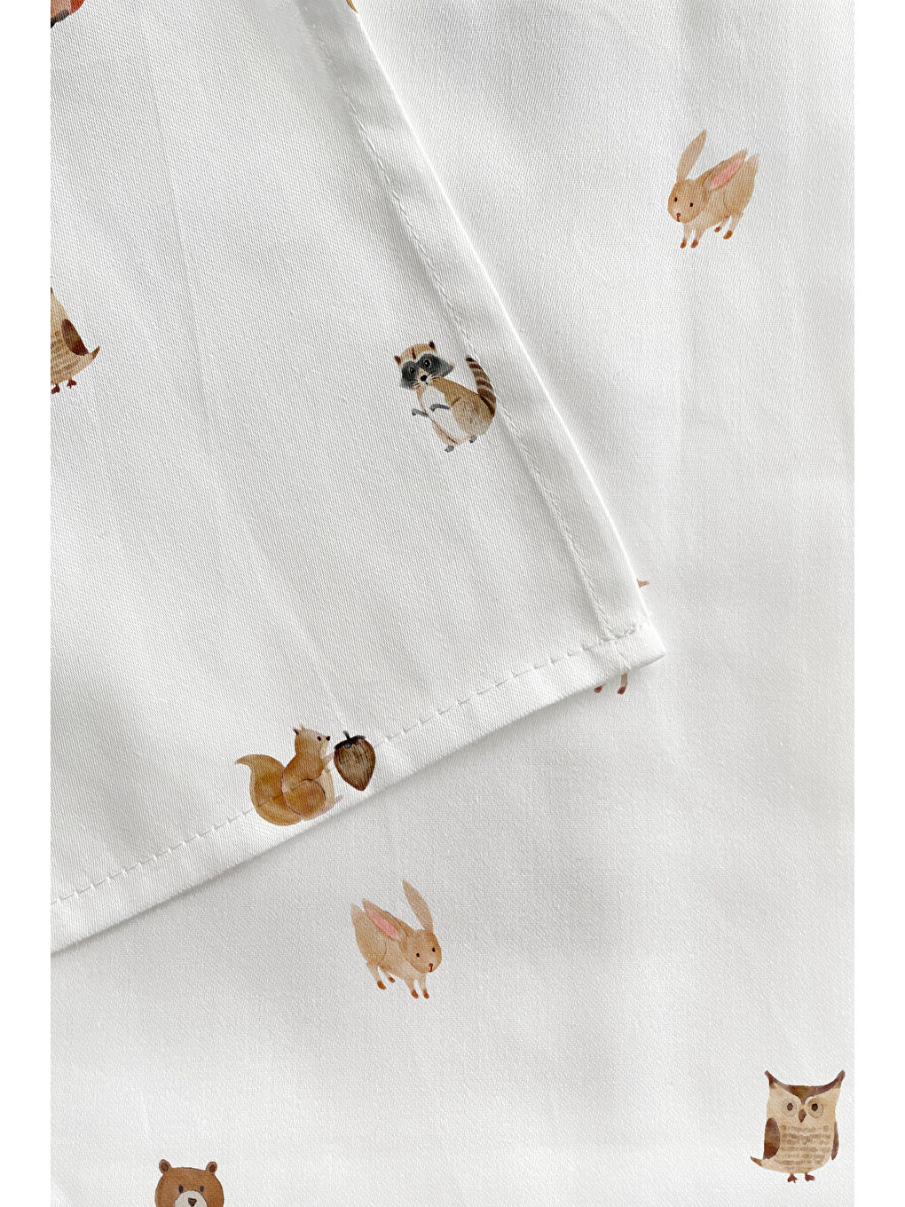 Beyaz Forest Amigos 100% Pamuk Saten Bebek Nevresim Takımı-4
