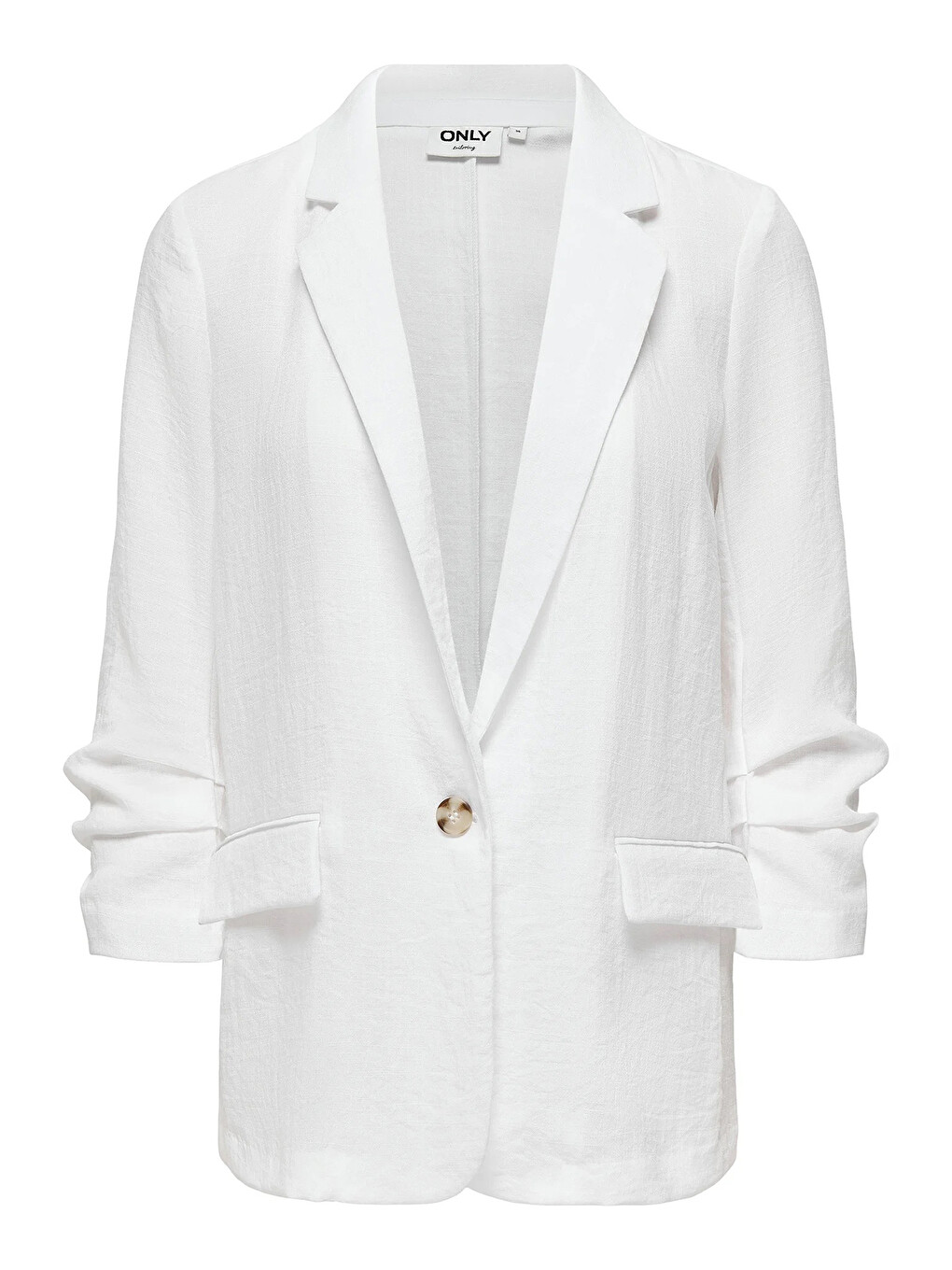 Beyaz Onlita Regular Fit Kruvaze Yaka Blazer Ceket 15370275-4