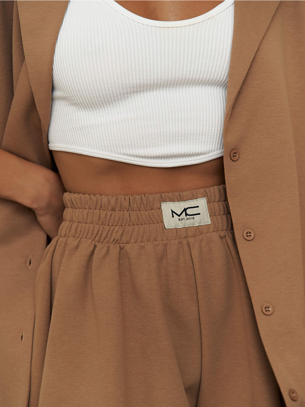 Kahverengi Kinsley Taba Şort Takım-5