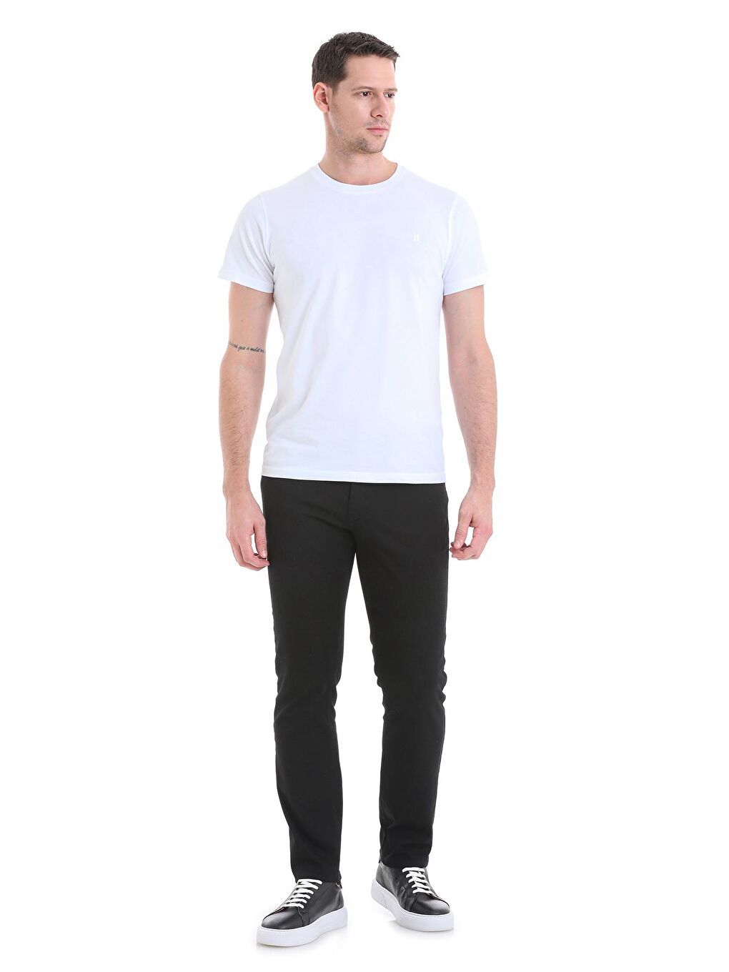 Siyah Regular Fit Düz 5 Cep Pamuklu Kanvas Erkek Pantolon-1