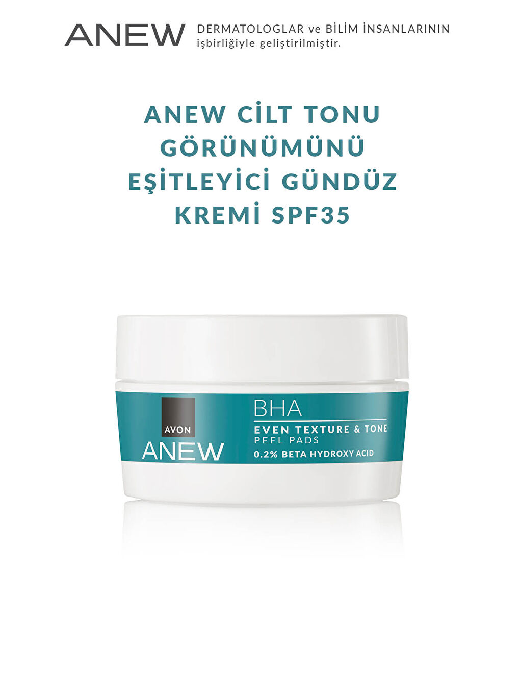 AVON Renksiz Anew BHA Cilt Tonu Görünümünü Düzgünleştiren Peeling Etkili Pedler 30 pcs. - 1