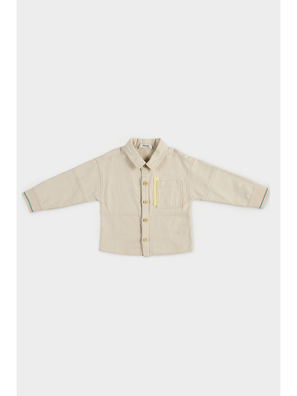 Erkek Bebek Düğmeli Bej Ceket