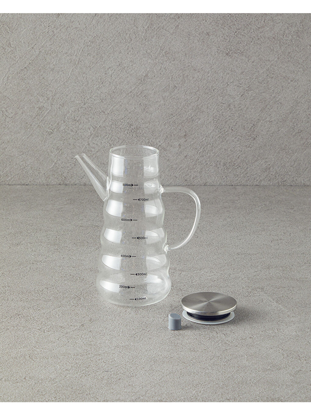 Renksiz Ornella Borosilikat Yağdanlık Şeffaf-1