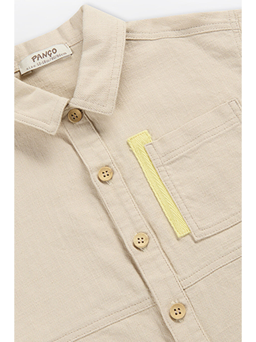 Erkek Bebek Düğmeli Bej Ceket-2